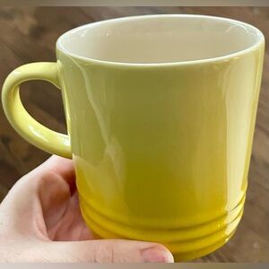 NEW Le Creuset Coffee Tea Mug 12 oz 350 ml Soleil Yellow Ombre